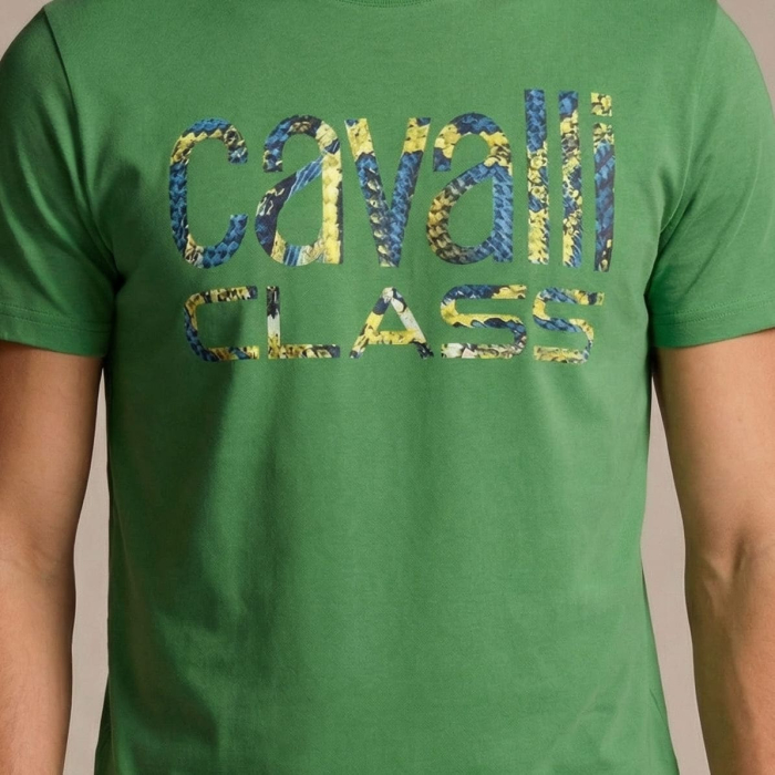 Tricou barbati Cavalli Class verde model CA-28593 [3]