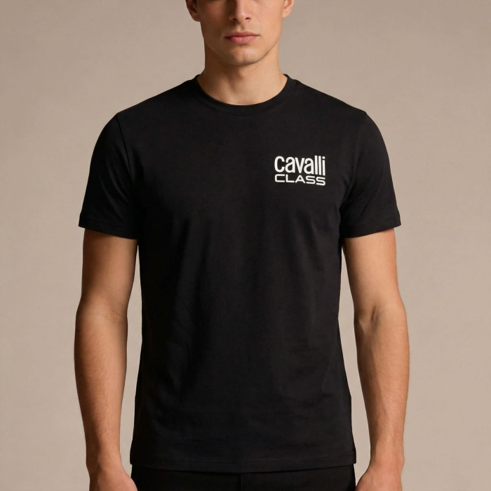 Tricou barbati Cavalli Class negru model CA-28596 [2]