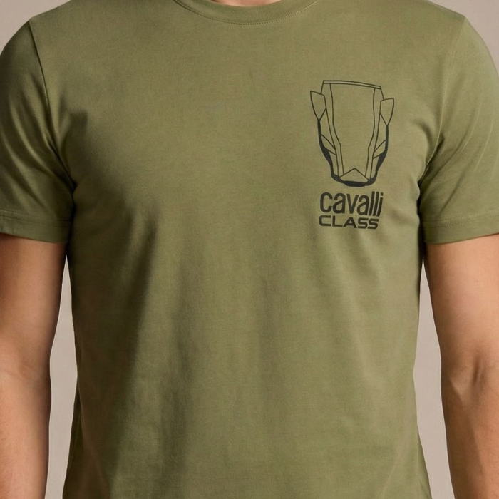 Tricou barbati Cavalli Class verde model CA-28598 [3]