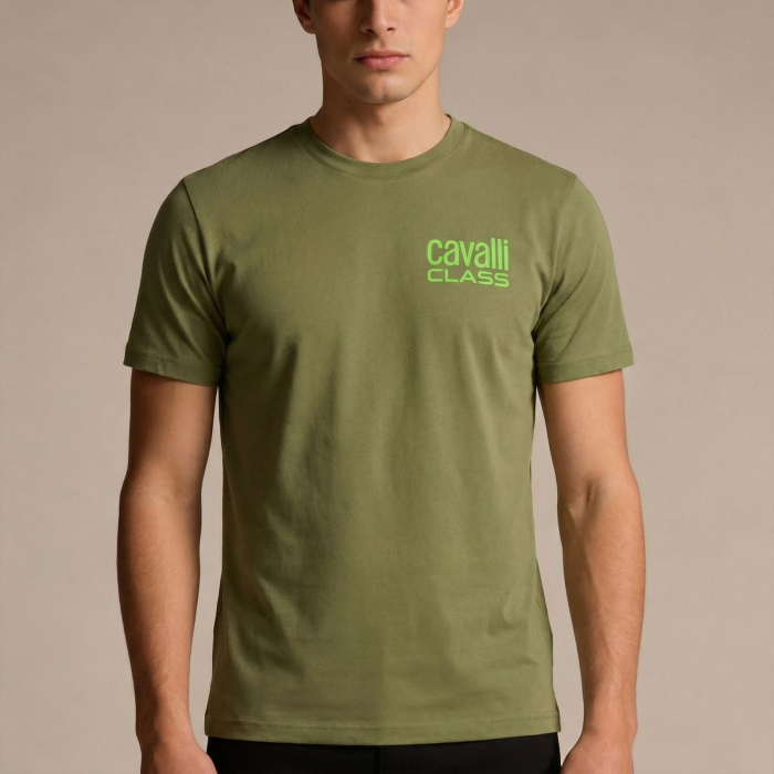 Tricou barbati Cavalli Class verde model CA-28608 [2]