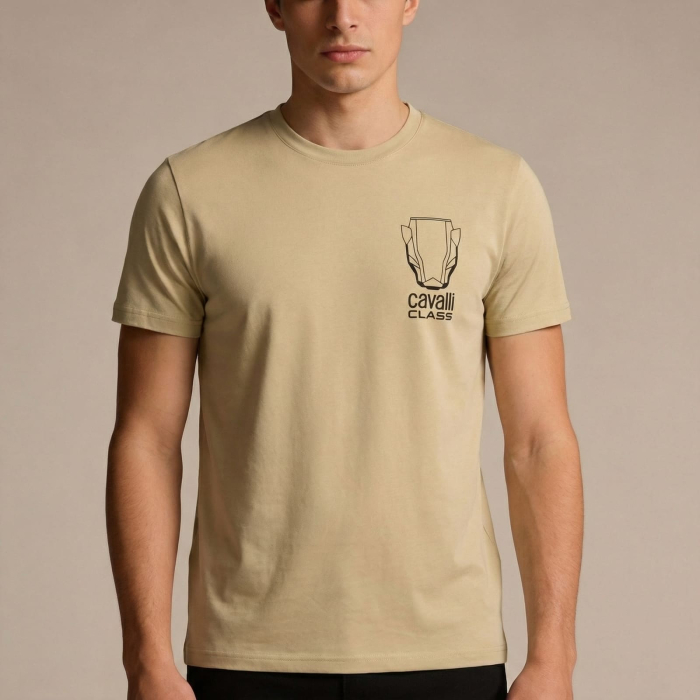 Tricou barbati Cavalli Class bej model CA-28617 [2]