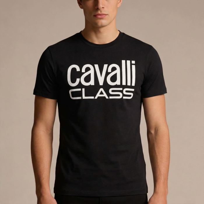 Tricou barbati Cavalli Class negru model CA-28621 [2]