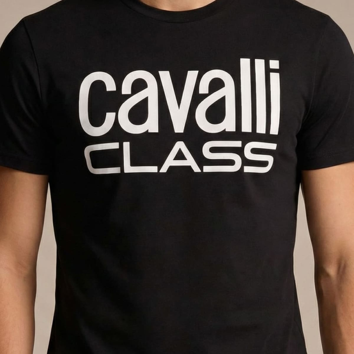Tricou barbati Cavalli Class negru model CA-28621 [3]
