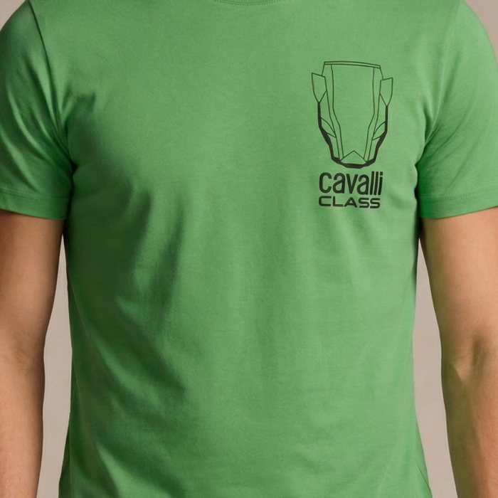 Tricou barbati Cavalli Class verde model CA-28633 [3]