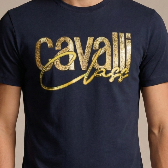 Tricou barbati Cavalli Class albastru model CA-36638 [3]