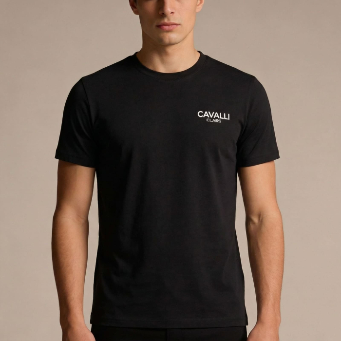 Tricou barbati Cavalli Class negru model CA-36646 [2]