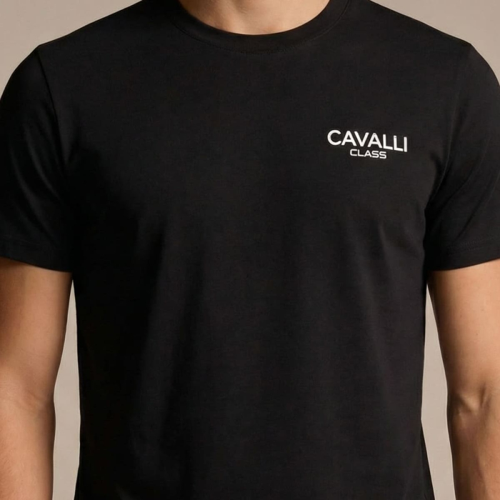 Tricou barbati Cavalli Class negru model CA-36646 [3]