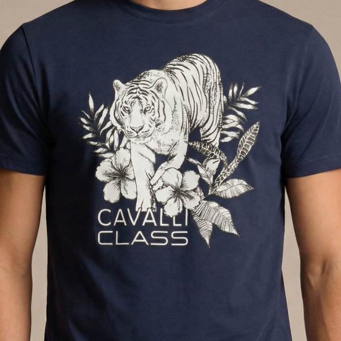 Tricou barbati Cavalli Class albastru model CA-36648 [3]