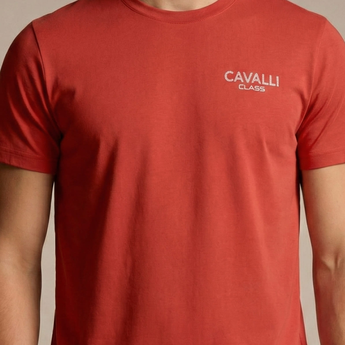 Tricou barbati Cavalli Class rosu model CA-36652 [3]