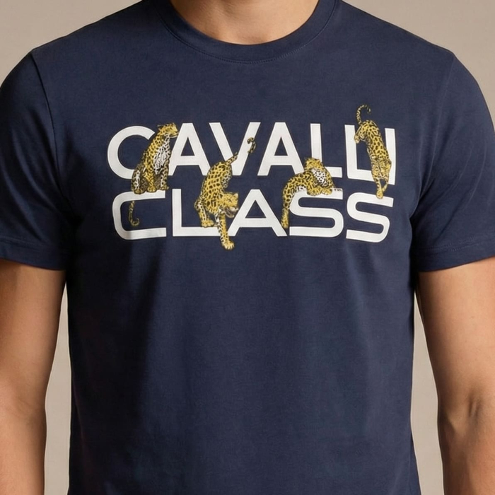 Tricou barbati Cavalli Class albastru model CA-36653 [3]