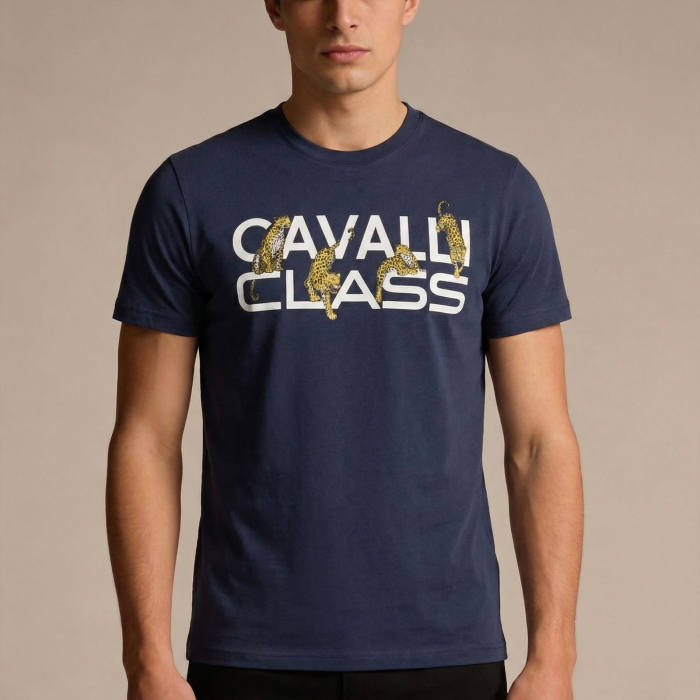 Tricou barbati Cavalli Class albastru model CA-36653 [2]