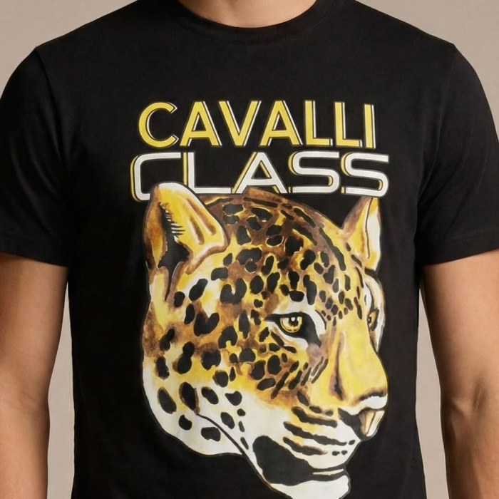 Tricou barbati Cavalli Class negru model CA-36656 [3]