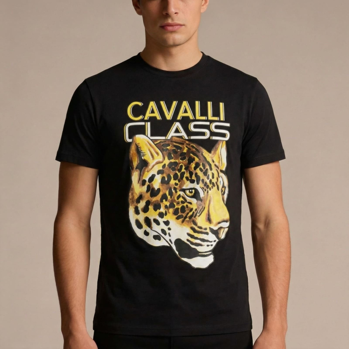 Tricou barbati Cavalli Class negru model CA-36656 [2]