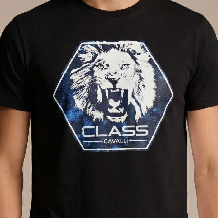 Tricou barbati Cavalli Class negru model CA-36657 [3]