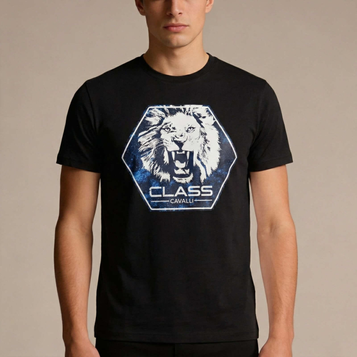 Tricou barbati Cavalli Class negru model CA-36657 [2]