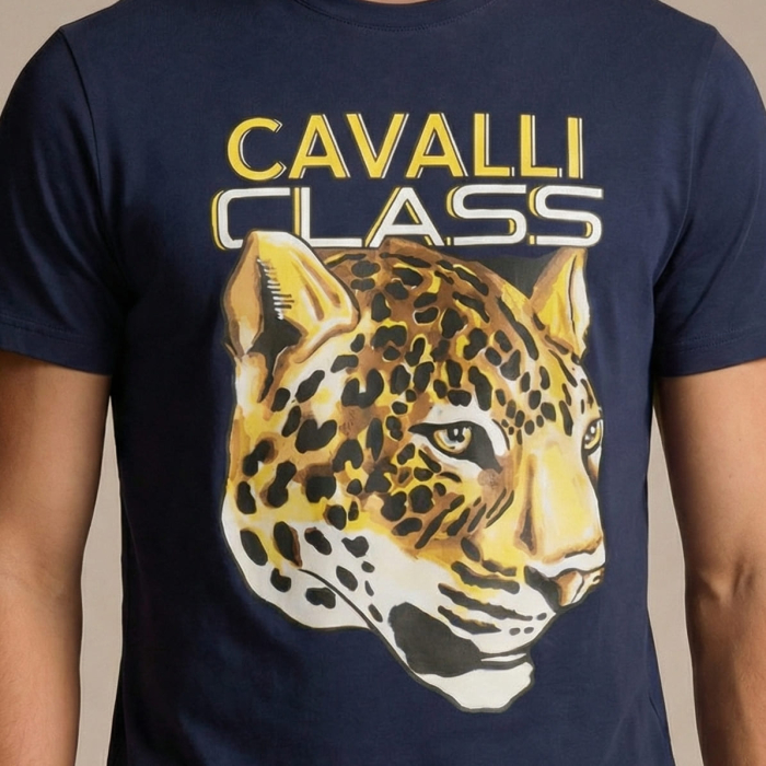 Tricou barbati Cavalli Class albastru model CA-36670 [3]