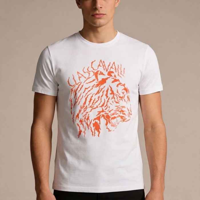 Tricou barbati Cavalli Class alb model CA-36672 [2]