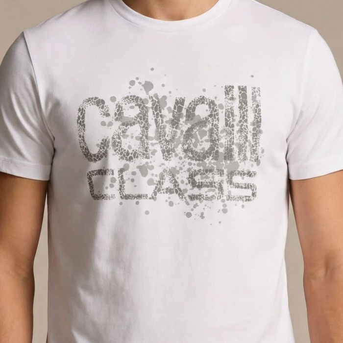 Tricou barbati Cavalli Class alb model CA-36674 [3]