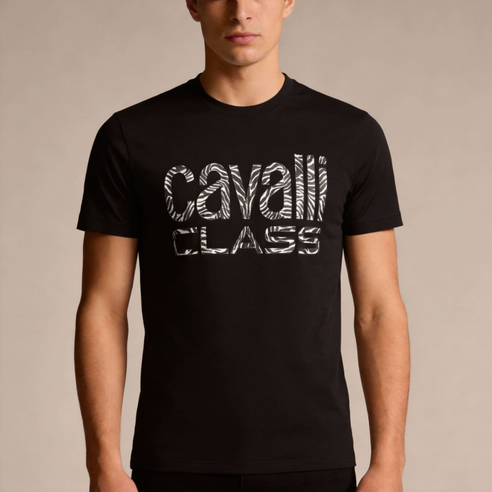 Tricou barbati Cavalli Class negru model CA-36678 [2]
