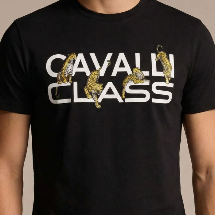 Tricou barbati Cavalli Class negru model CA-36679 [3]