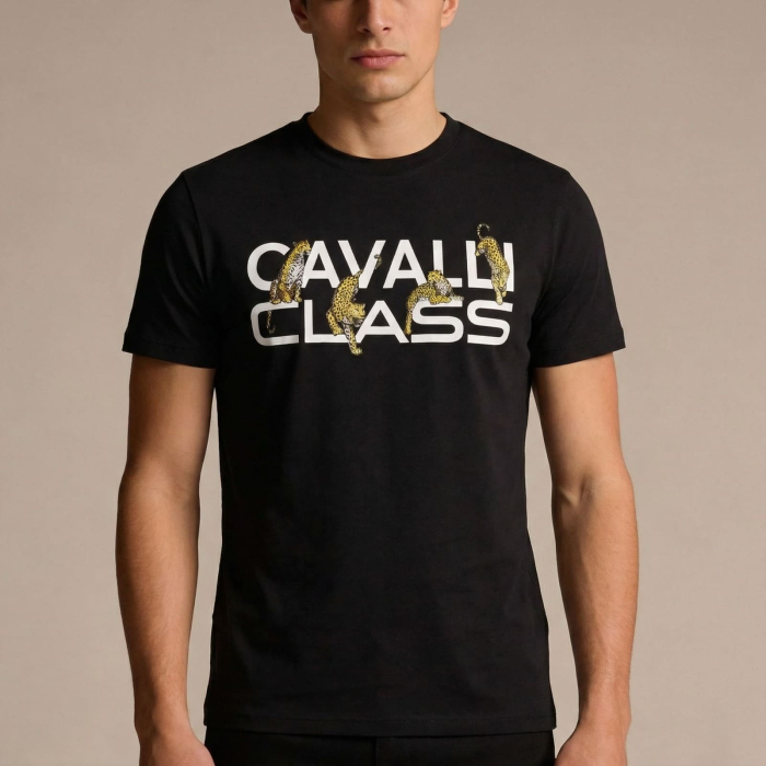 Tricou barbati Cavalli Class negru model CA-36679 [2]