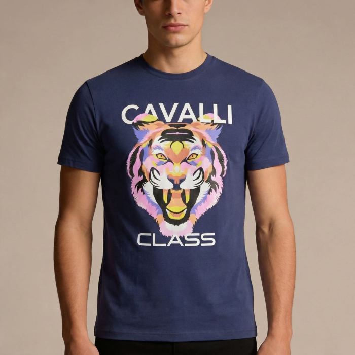 Tricou barbati Cavalli Class albastru model CA-36685 [2]