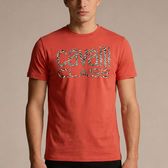Tricou barbati Cavalli Class rosu model CA-36687 [2]
