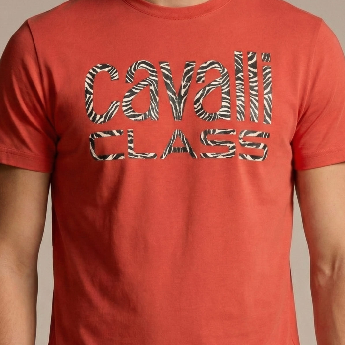 Tricou barbati Cavalli Class rosu model CA-36687 [3]