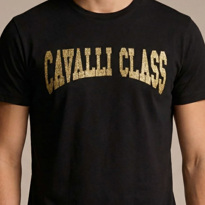 Tricou barbati Cavalli Class negru model CA-36690 [3]