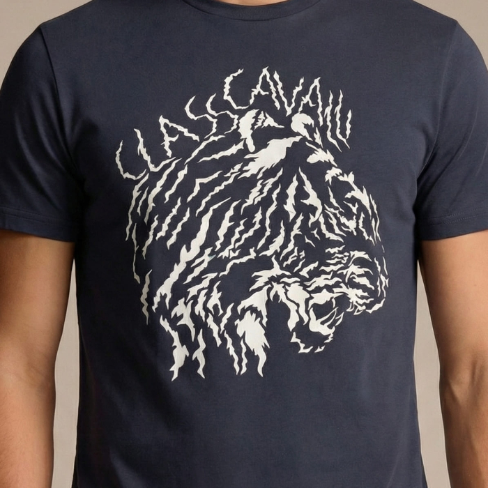 Tricou barbati Cavalli Class albastru model CA-36691 [3]