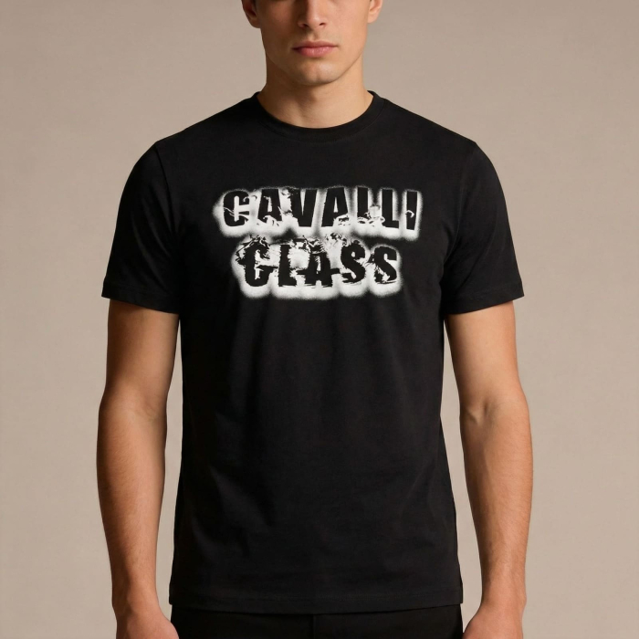 Tricou barbati Cavalli Class negru model CA-36696 [2]