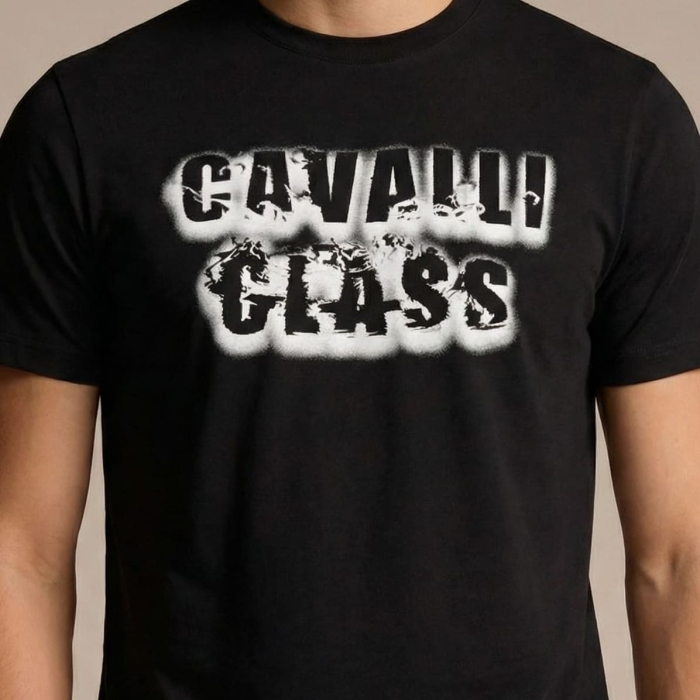 Tricou barbati Cavalli Class negru model CA-36696 [3]