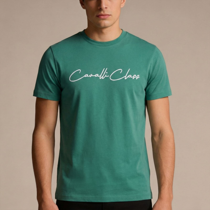 Tricou barbati Cavalli Class verde model CA-36699 [2]