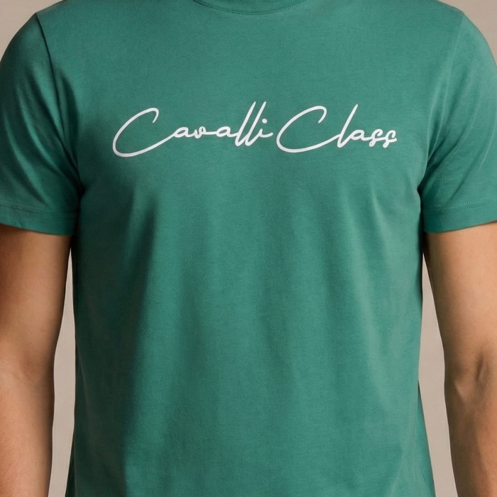 Tricou barbati Cavalli Class verde model CA-36699 [3]