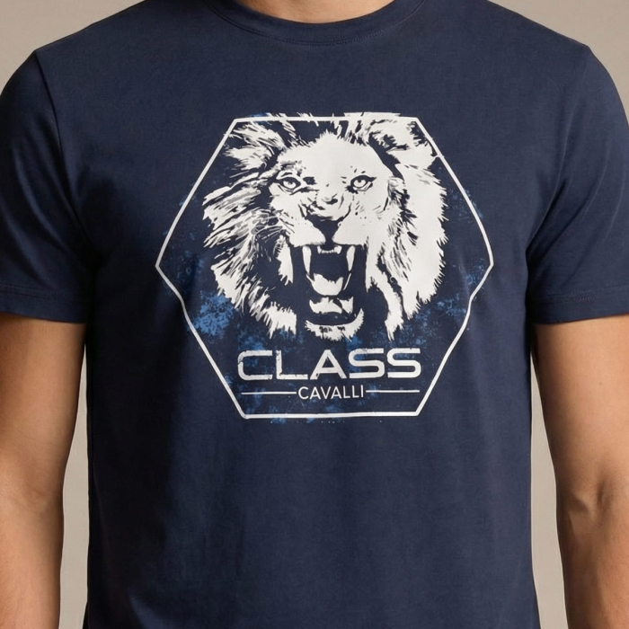 Tricou barbati Cavalli Class albastru model CA-36704 [3]