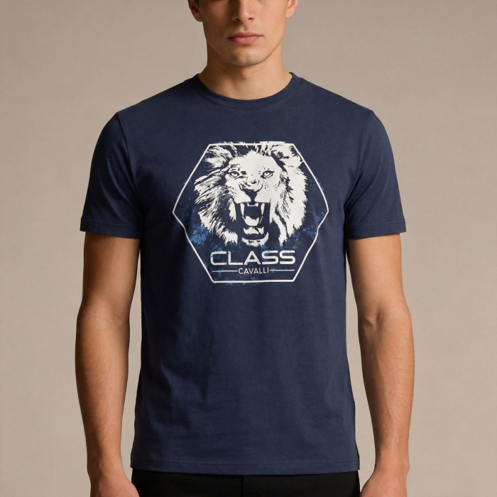 Tricou barbati Cavalli Class albastru model CA-36704 [2]