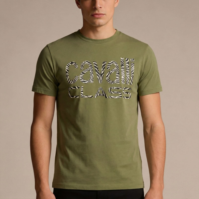 Tricou barbati Cavalli Class verde model CA-36705 [2]