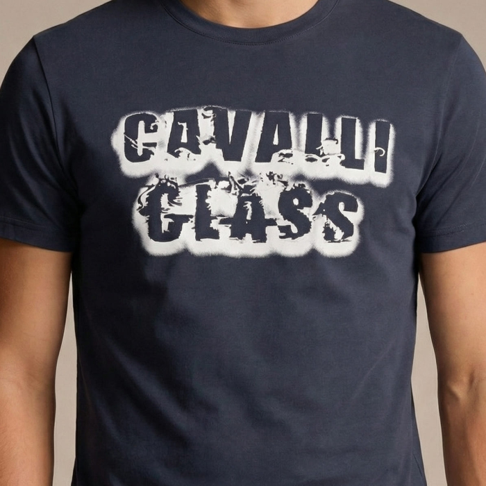 Tricou barbati Cavalli Class albastru model CA-36706 [3]