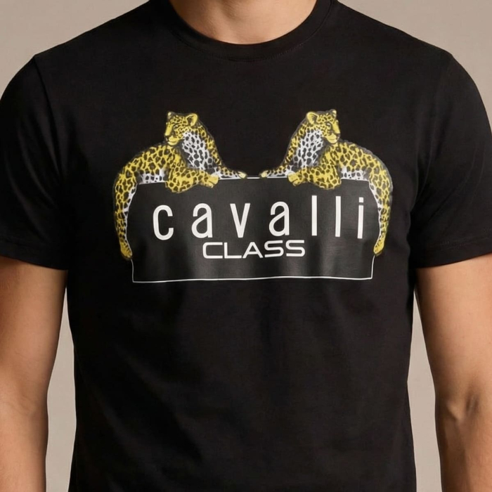 Tricou barbati Cavalli Class negru model CA-36707 [3]