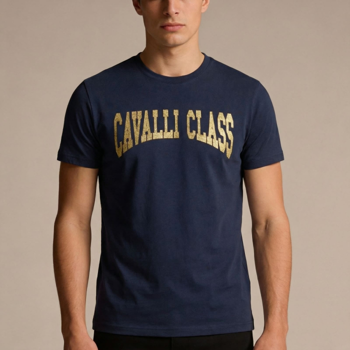 Tricou barbati Cavalli Class albastru model CA-36708 [2]