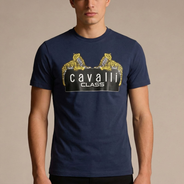 Tricou barbati Cavalli Class albastru model CA-36713 [2]