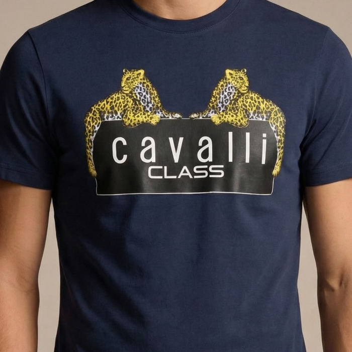 Tricou barbati Cavalli Class albastru model CA-36713 [3]