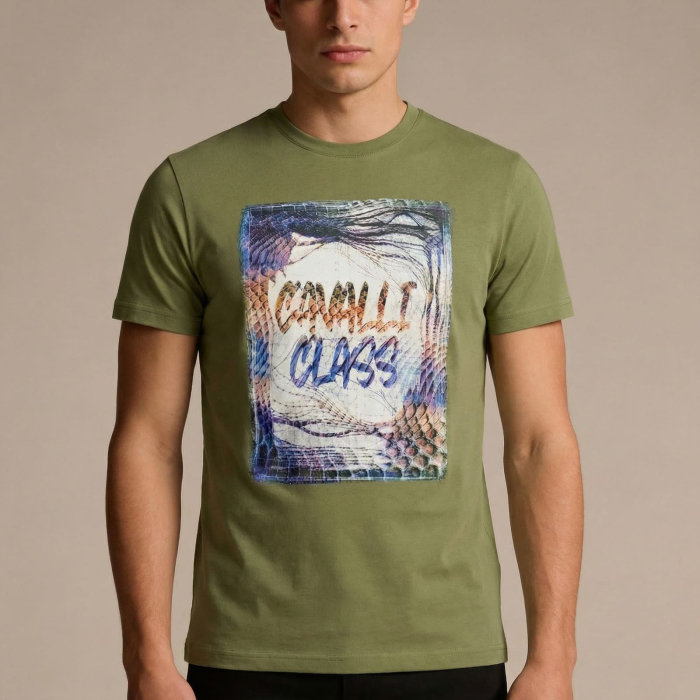 Tricou barbati Cavalli Class verde model CA-36827 [2]