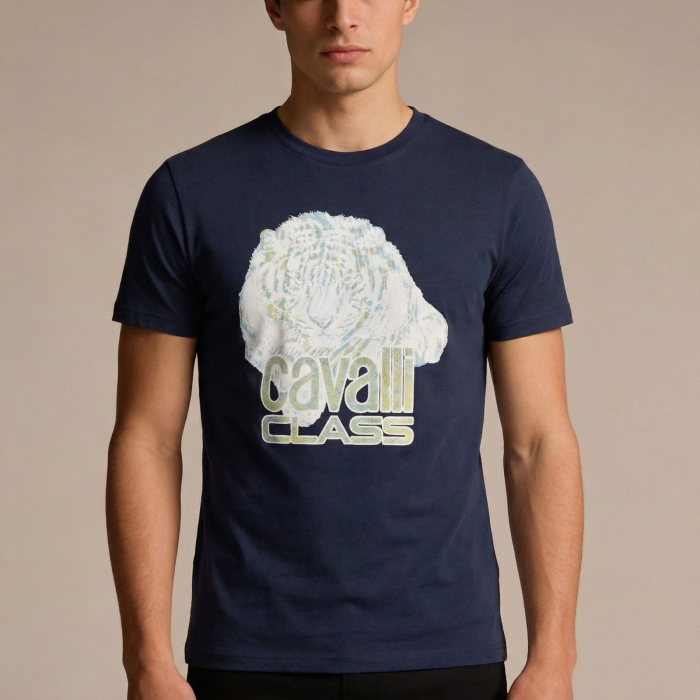 Tricou barbati Cavalli Class albastru model CA-37297 [2]