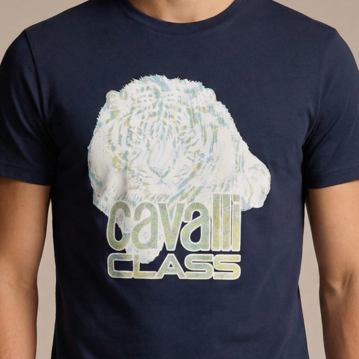 Tricou barbati Cavalli Class albastru model CA-37297 [3]