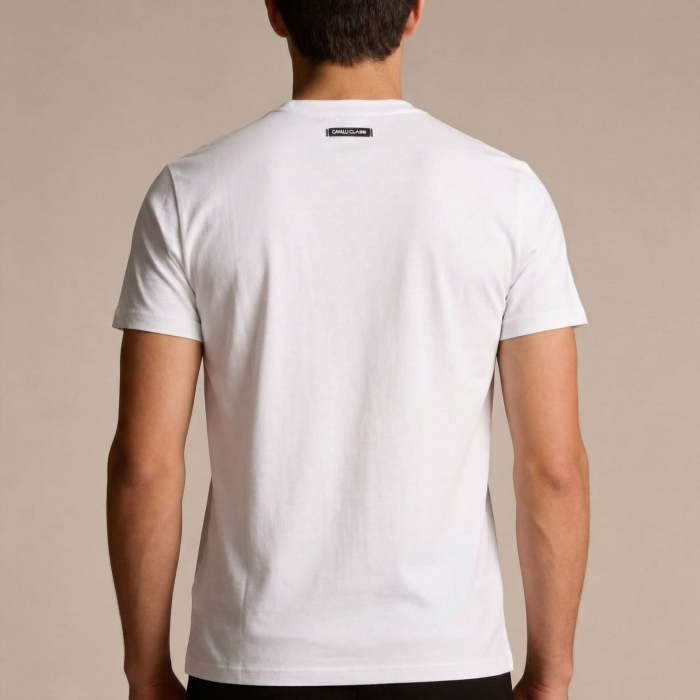 Tricou barbati Cavalli Class alb model CA-37477 [4]