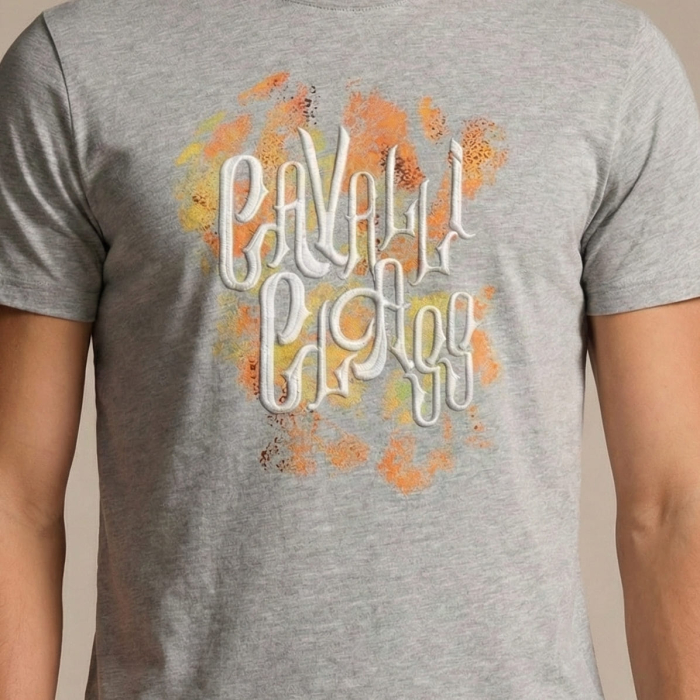 Tricou barbati Cavalli Class gri model CA-37673 [3]