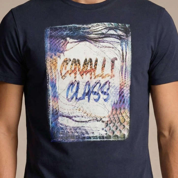 Tricou barbati Cavalli Class albastru model CA-37679 [3]