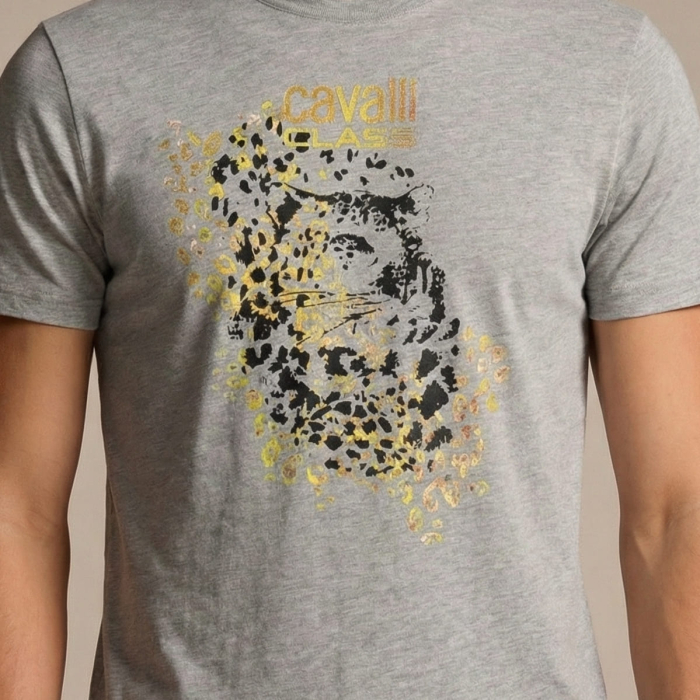 Tricou barbati Cavalli Class gri model CA-37934 [3]