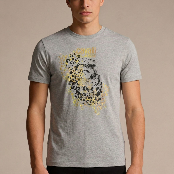 Tricou barbati Cavalli Class gri model CA-37934 [2]